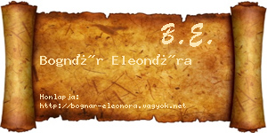 Bognár Eleonóra névjegykártya