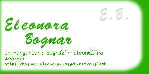 eleonora bognar business card